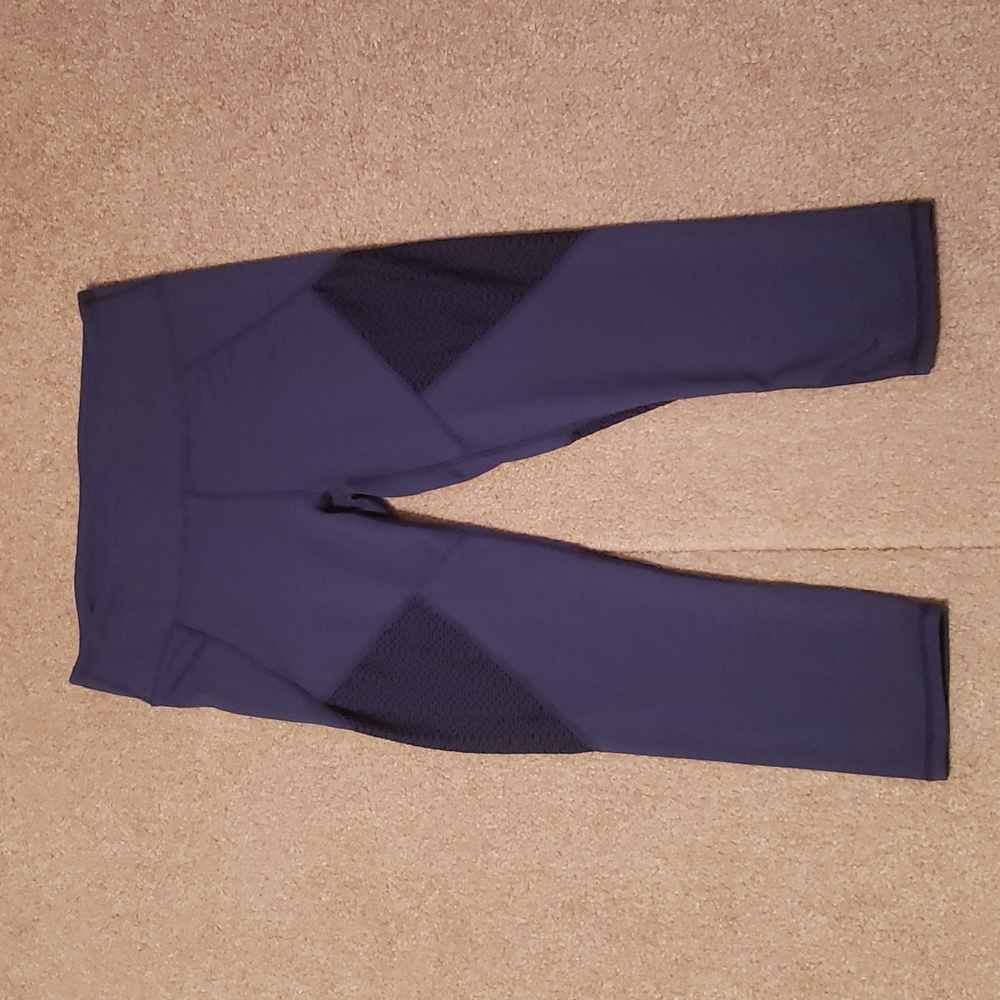 Fabletics Women's Navy Mid-Rise Mesh Powerhold Ca… - image 1